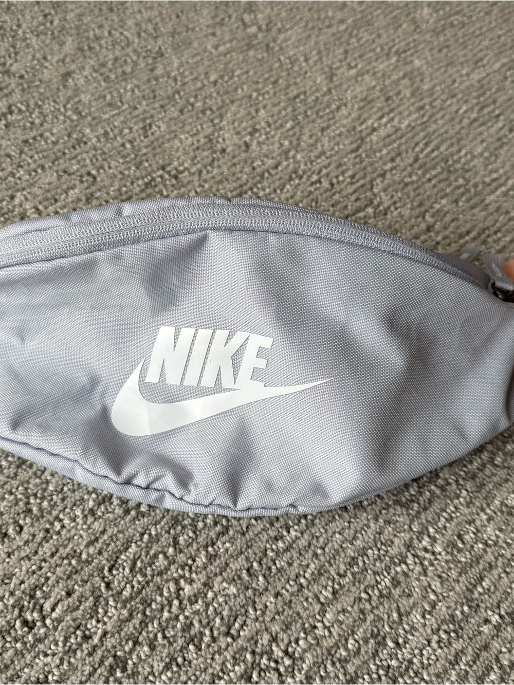 Nike Heritage Fanny Pack Gray with White Swoosh